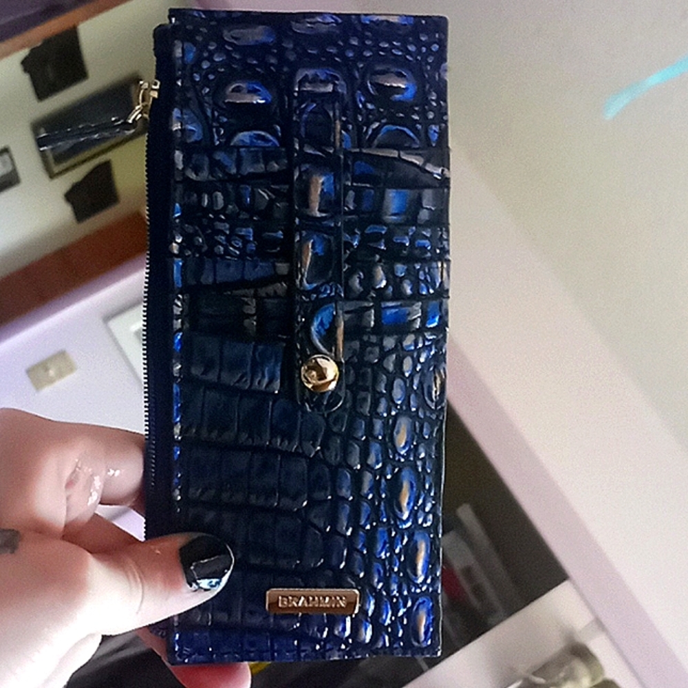A new blue brahmin credit card wallet